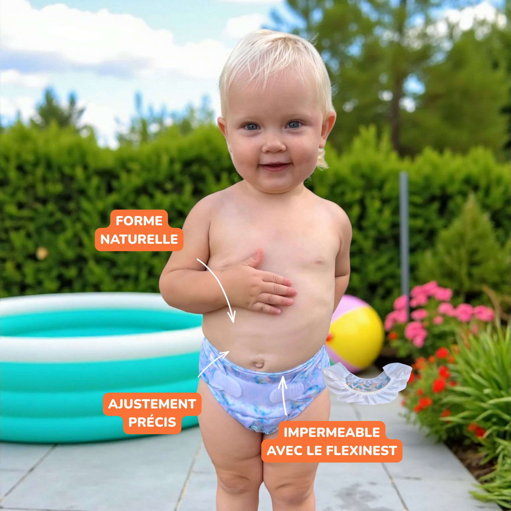 couche lavable de piscine