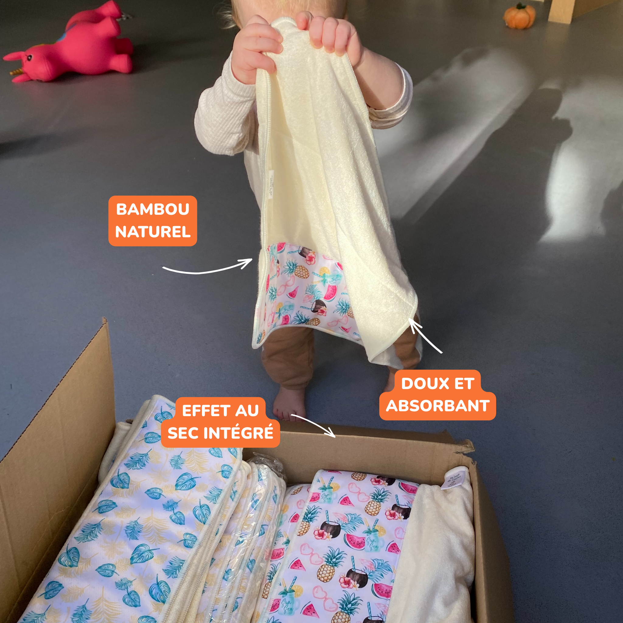 absorbant bambou couche lavable