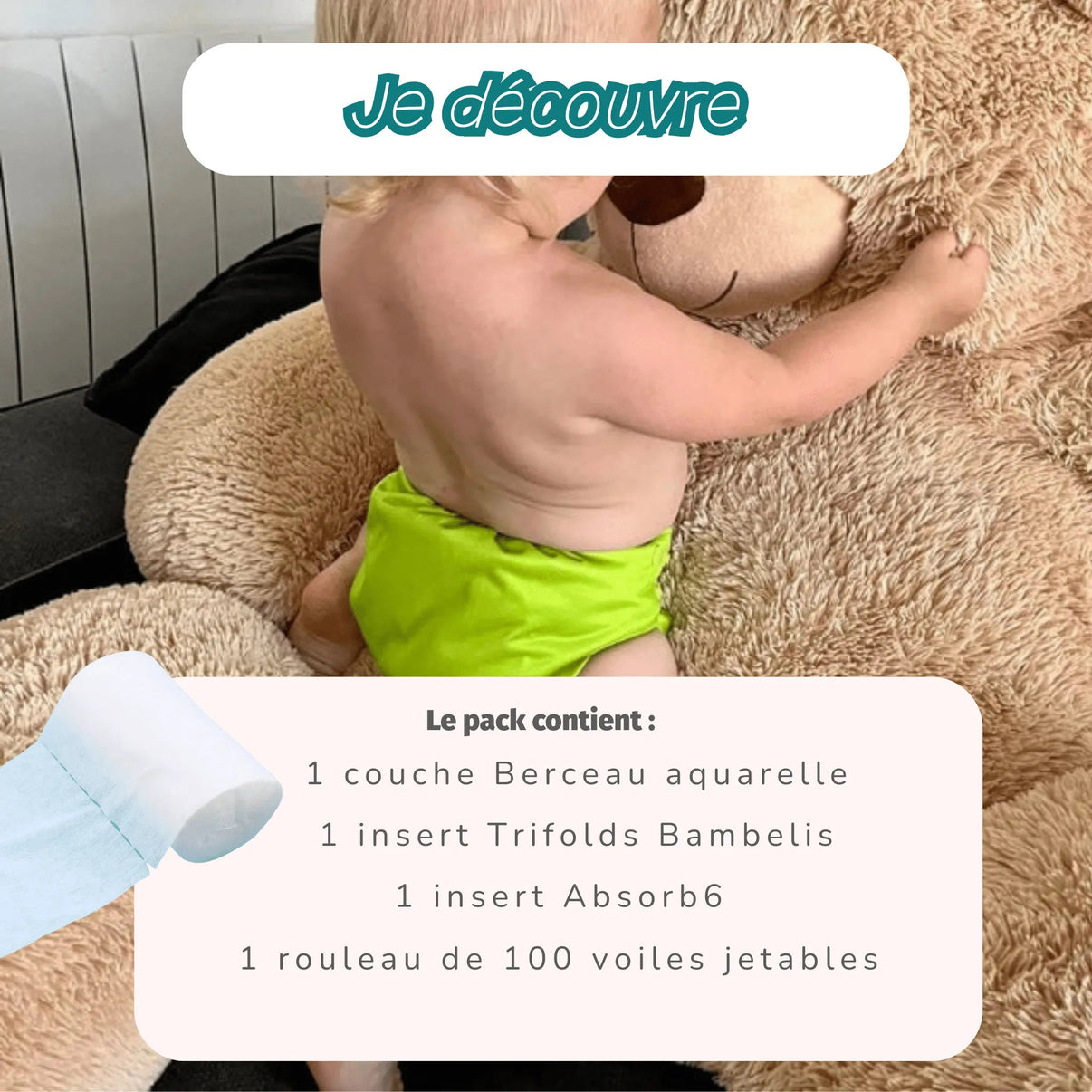 Pack Je découverte - 1 couche + 2 Inserts lavables Ma Boule De Couches